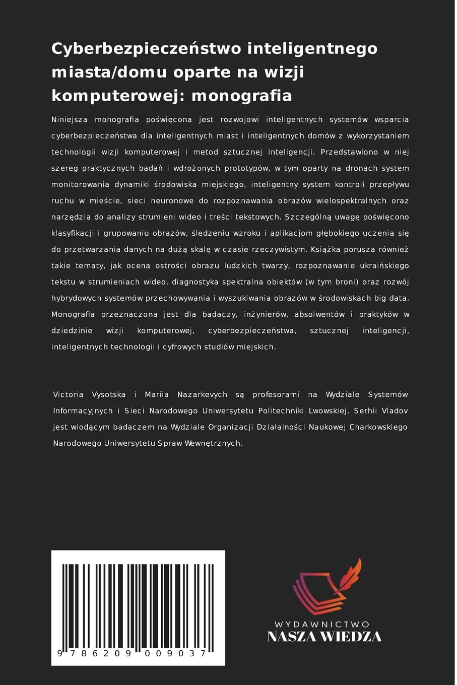 Cyberbezpieczeństwo inteligentnego miasta/domu oparte na wizji komputerowej: monografia