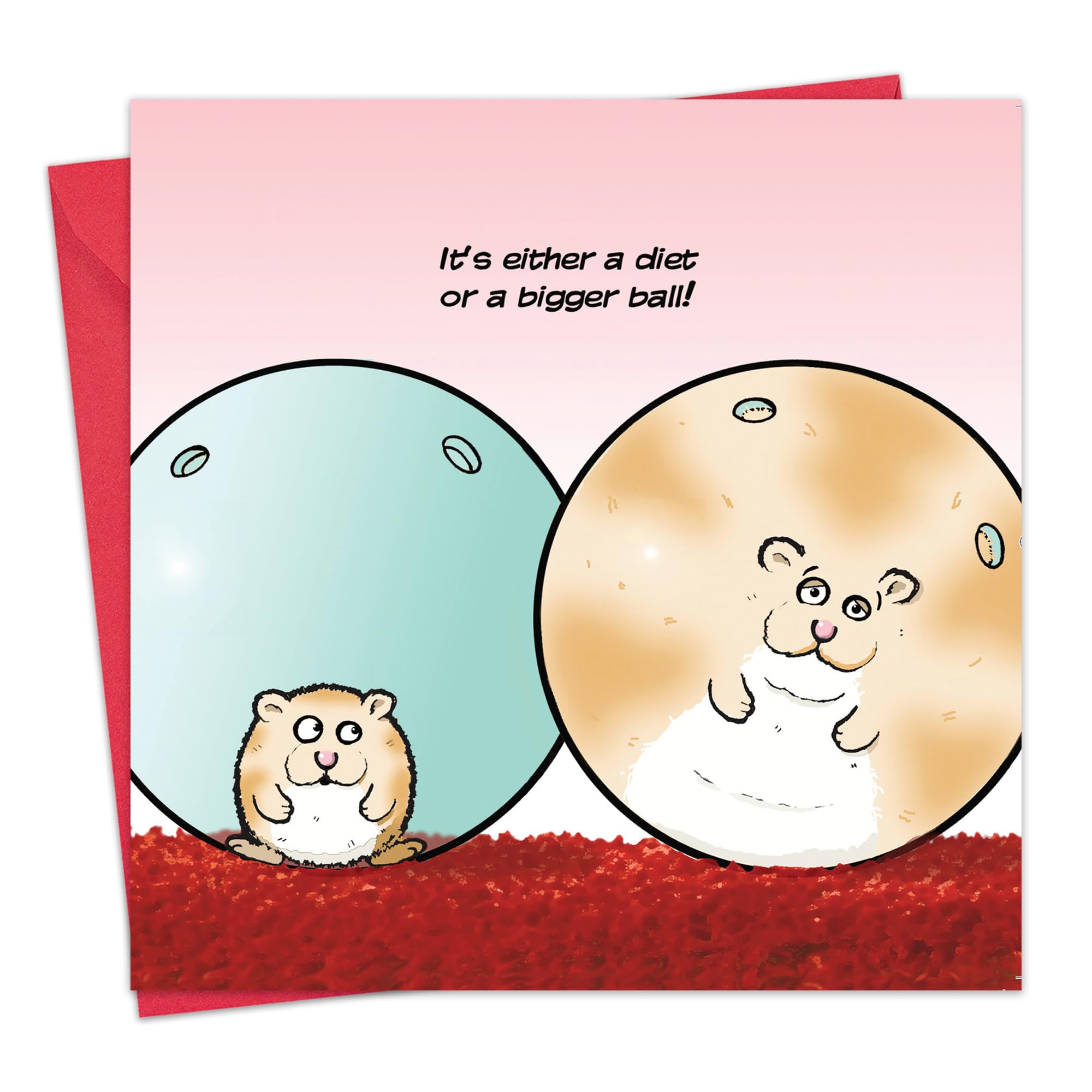 Twizler Funny Card with Fat Hamster – Blank Card - Happy Birthday Card – Humour Card – Good Luck Card - Fathers Day Card – Mothers Day Card