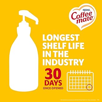 Nestle Coffee-mate Coffee Creamer, Hazelnut, 1.5L liquid pump bottle, Pack of 1
