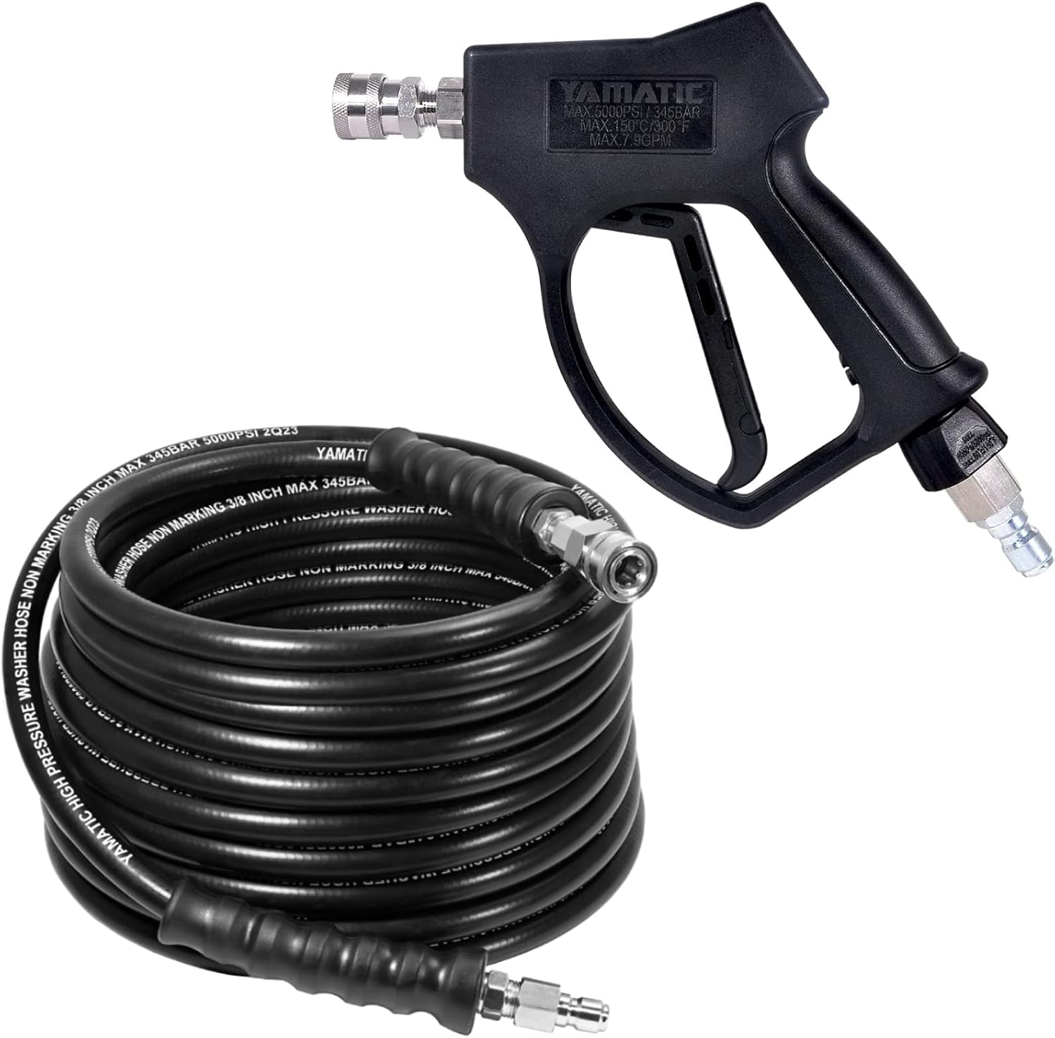 YAMATIC Pressure Washer Gun and Hose Kit, With 3/8