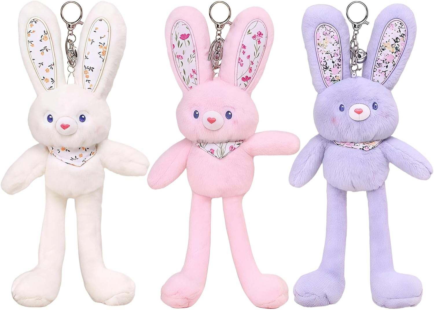 3 HasenSchl sselanh nger Pull-Up-Kaninchen-Pl sch-Schl sselanh nger Osterhasen-Dekoration S er Kaninchen-Taschenanh nger Weicher Schl sselanh nger F r Rucksack Geldb rse Geschenk