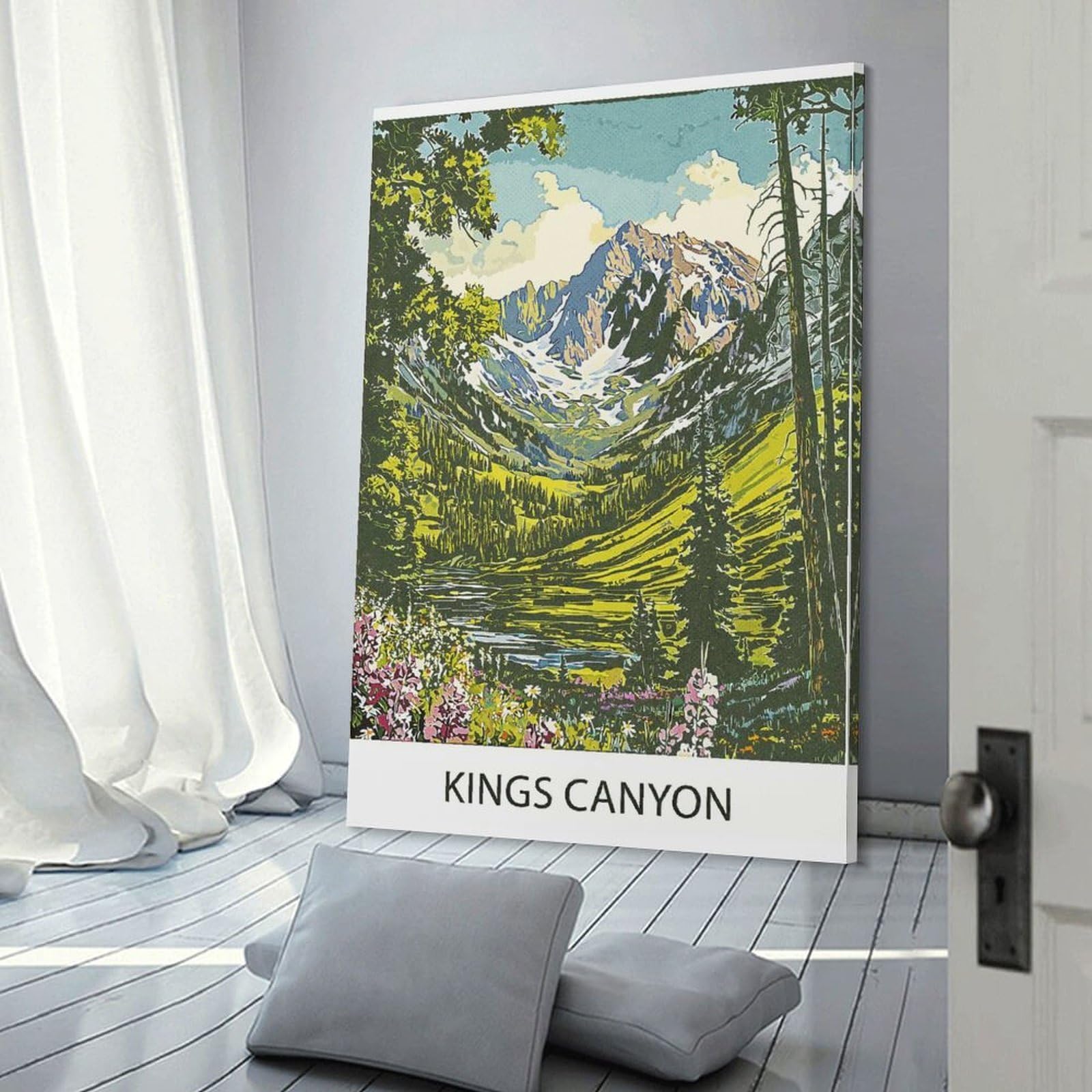 Junmoney Kings Canyon National Park Wall Art Print, 24x36inch(60x90cm), for Front Hall, Corridor Or Welcome Spaces, Wall Decor to Refresh Empty Corners