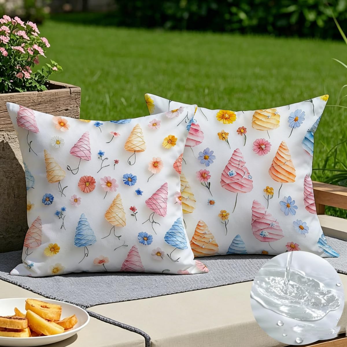 Housse de coussin 60x60 taie d'oreiller imprimée pour lit et chaise