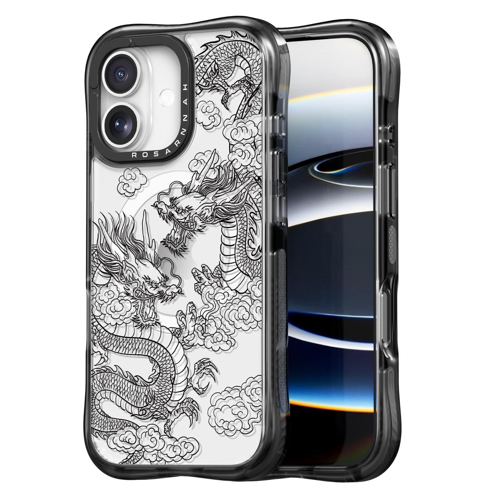 Protection chutes 6 m coque iPhone dragon MagSafe Rosarnnah - 8