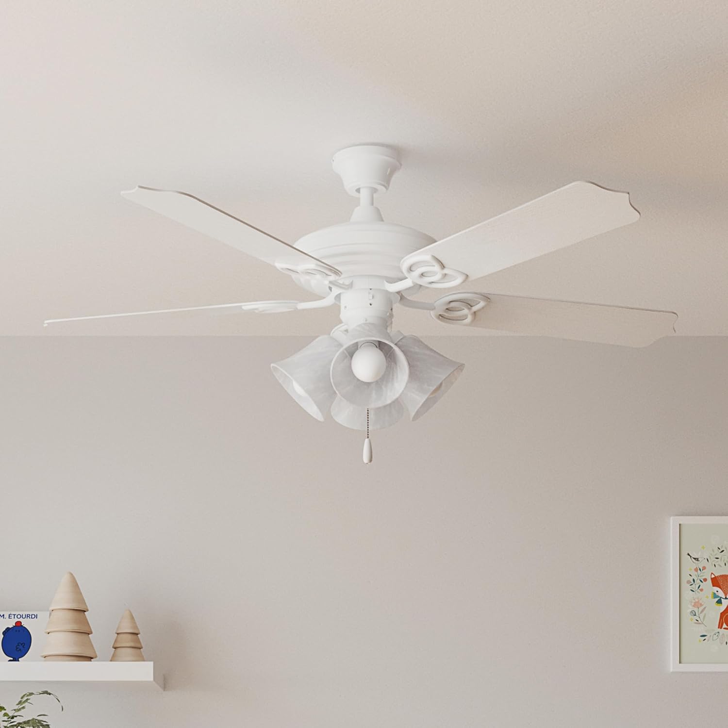 Progress Lighting AirPro 15" 4-Light Ceiling Fan Light Kit, White image 2
