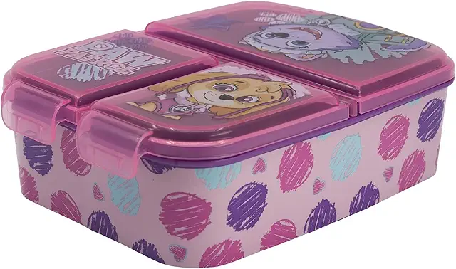 Paw Patrol Brotdose mit mehreren Fächern | Buntes Mädchen-Design