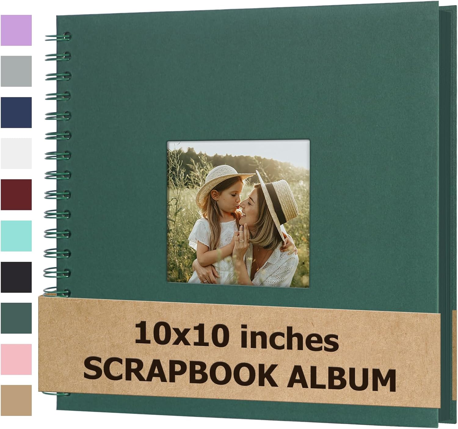 Scrapbook Album 12x12 Inches Photo Album Hardcover Kraft with Window Scrap Book Blank Memory Book for Baby Wedding Guest Book Couples Graduation Travel DIY Anniversary, 100 Pages LightBlue