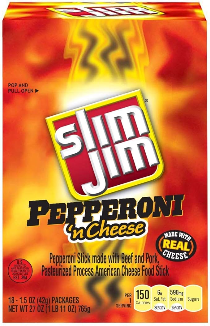 SLIM JIM PEPPERONINCHS BOX/18 Grocery & Gourmet Food
