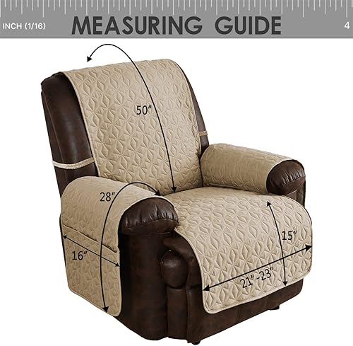 Miniatura 2 de RBSC Home - Cubiertas protectoras para sillón de piel, acolchadas, gruesas, 100 % impermeables y lo suficientemente largas para cubrir la parte del