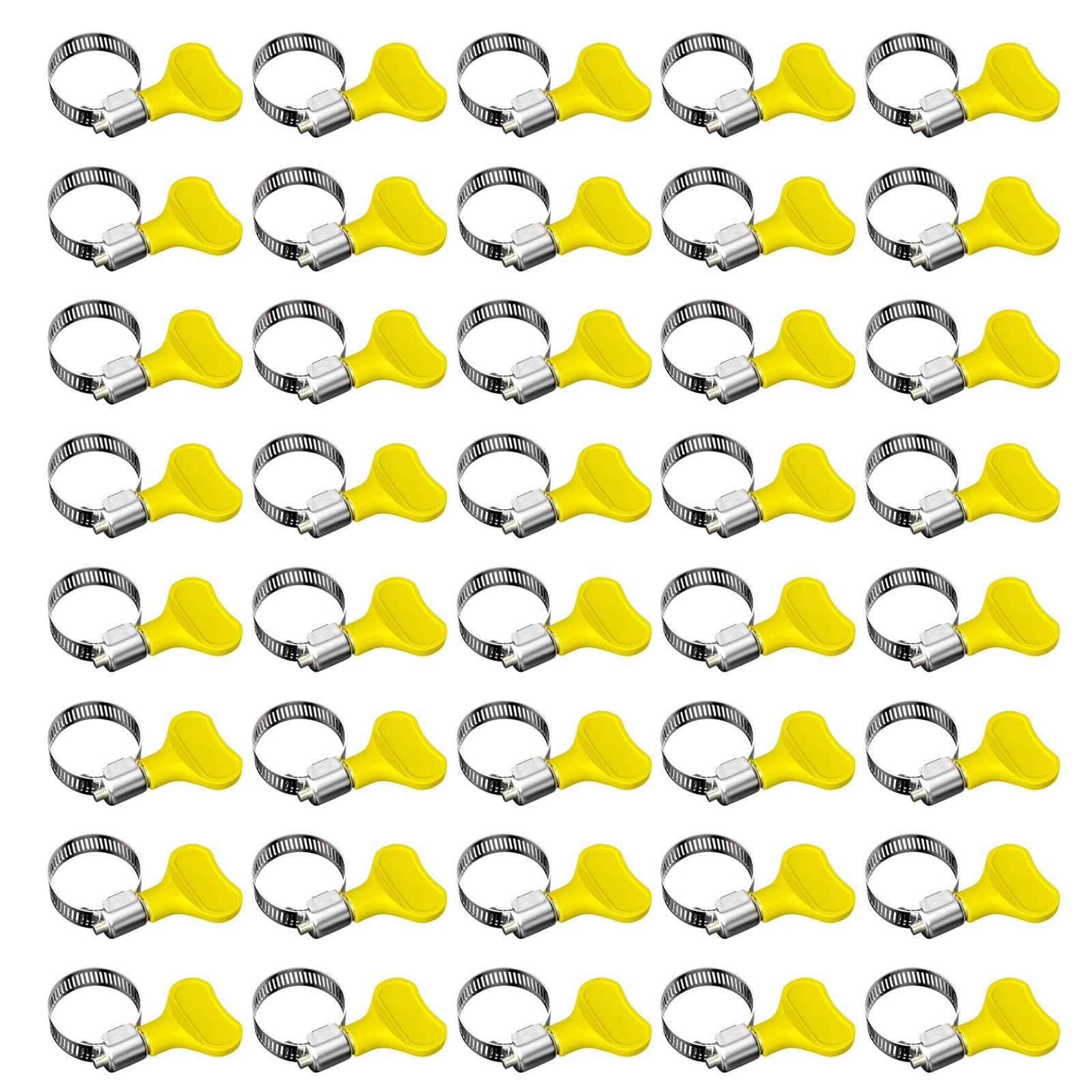 Buxuaaaa 22 32Mm 40Pcs Rustproofed Pipe Fastener Clamps High Strengths Fastening Tool For Outdoor Industrial Applications Resistant Hose Clamps