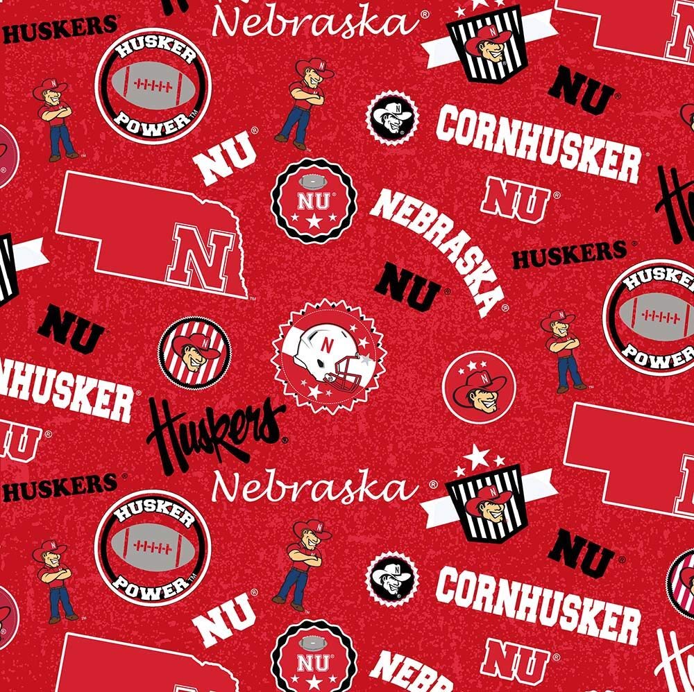 SYKEL ENTERPRISES University of Nebraska Cornhuskers Cotton Fabric w