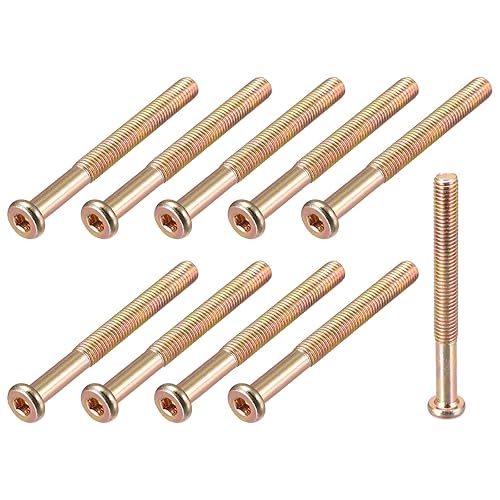 Miniatura 7 de METALLIXITY Tornillos de máquina de cabeza hexagonal (M8 x 4.331 in), 10 unidades, tornillos de media rosca de acero al carbono, para maquinaria,