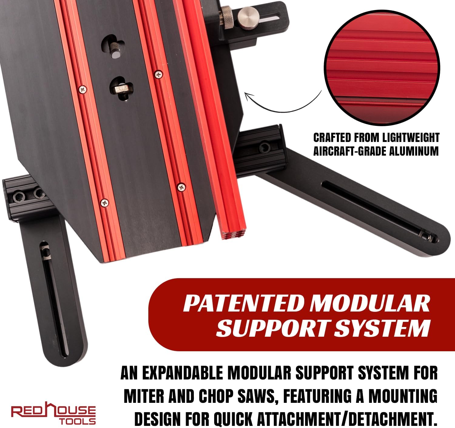 EZ-Wings Basic 4ft Portable Miter Saw Station | Patented Modular Design | for Use with Any Portable Miter Saw Stand or Chop Saw Stand