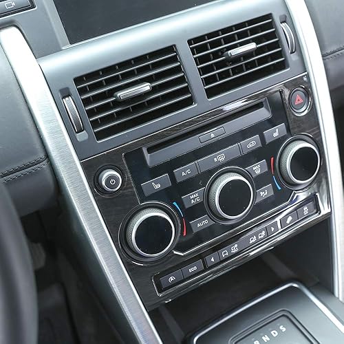 Miniatura 4 de YIWANG Marco de caja de botón de ABS para Land Rover Discovery Sport 2015-2018, accesorios de coche (grano de madera negro)