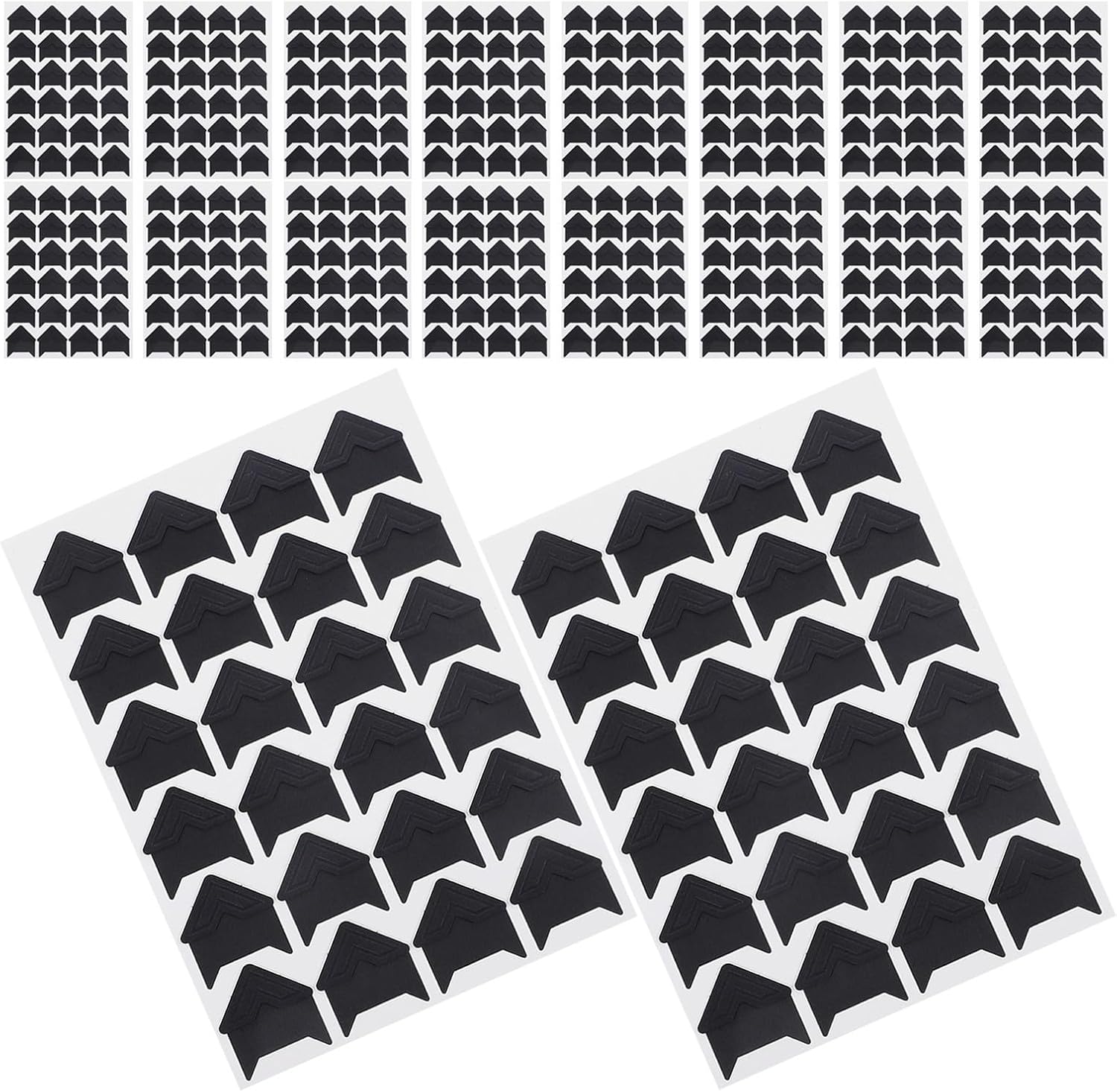 Self Adhesive Photo Corners Black Paper 18 Sheets for Scrapbooks