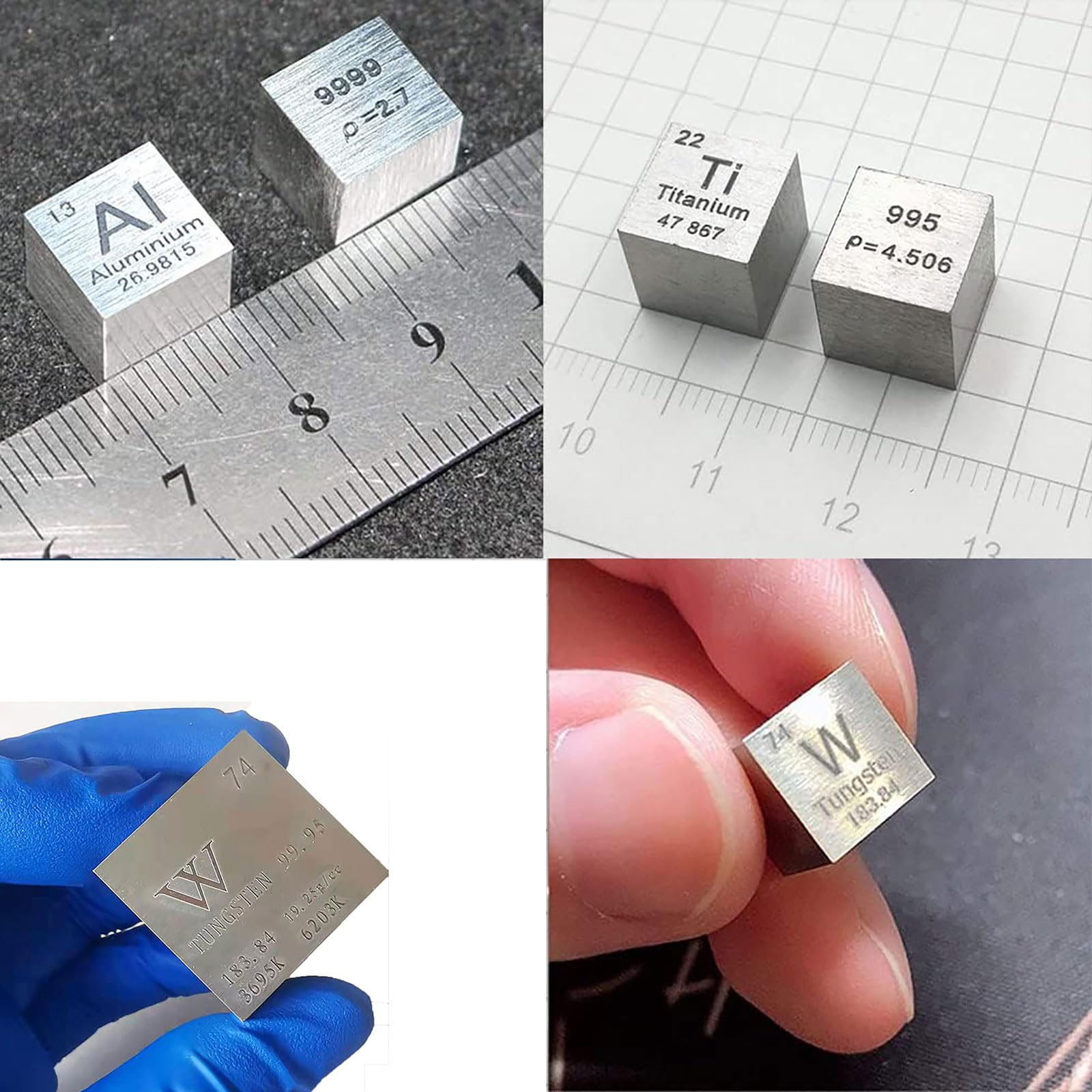 Amazon.co.jp: 4 金属密度立方体の 1Cm エレメントキューブセットには