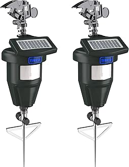 Motion Activated Sprinklers for Yard - Cat & Deer Repellent Devices, Raccoon & Dog Deterrent, Skunk & Cat Repellent for Yard, Scarecrows for Outside, Yard Maintenance Must Haves (2 Pack)