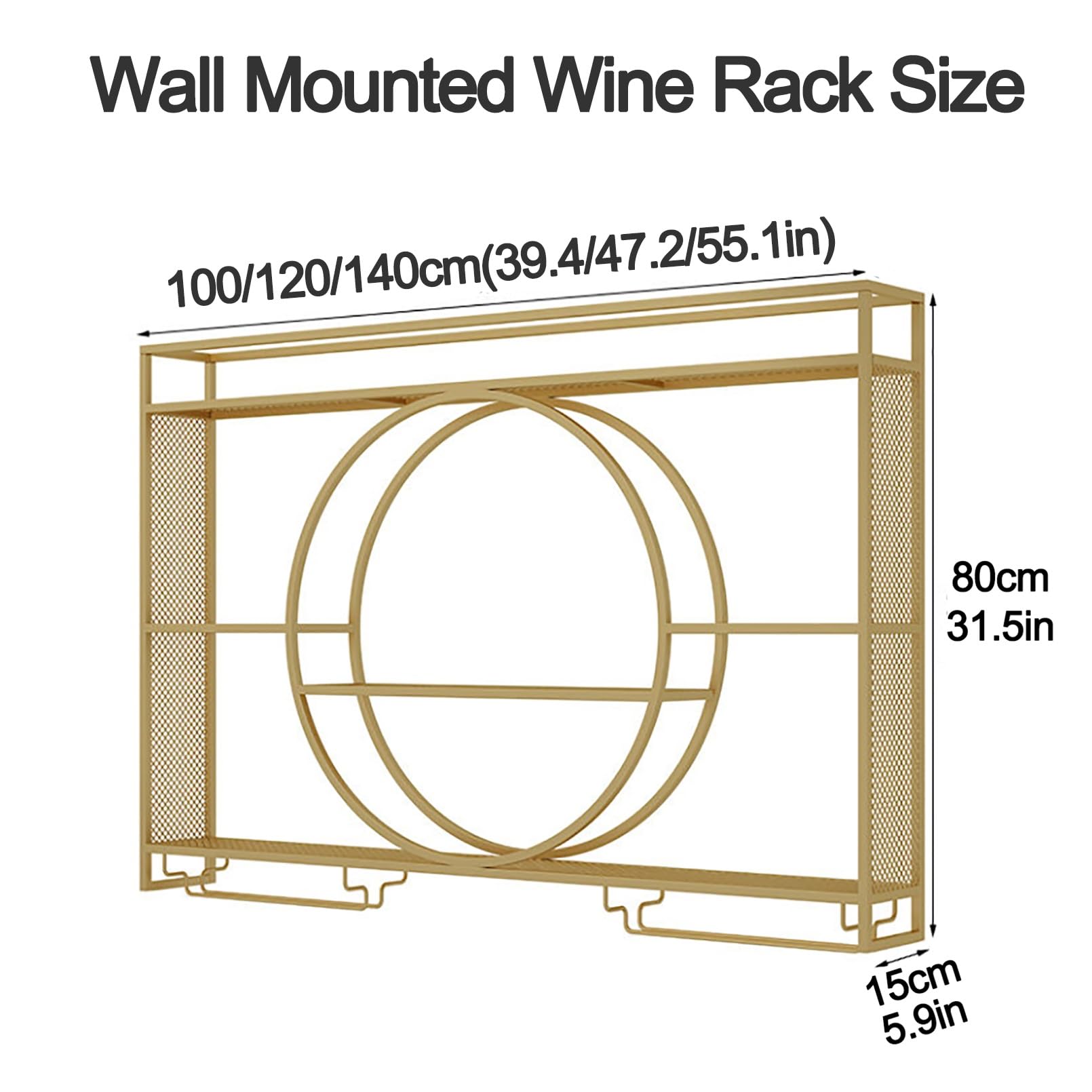 Botellero De Hierro De Estilo Industrial,Botellero De Metal Para La Pared Con Portavasos,Enfriador De Vino Montado En La Pared Para Bar,Estante Para Botellas De Vino Y Copas De Vino,Estantería De Vino