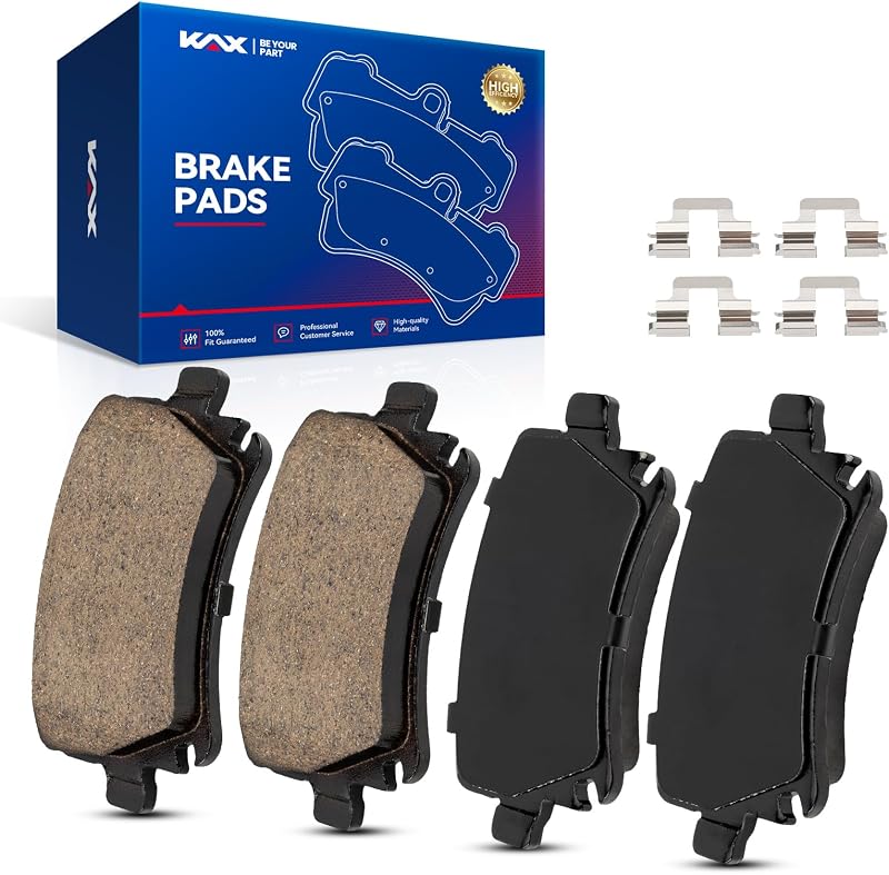 Pastilhas de freio traseiras cerâmicas KAX D1108 para Volkswagen e Audi – Jogo com 4 unidades