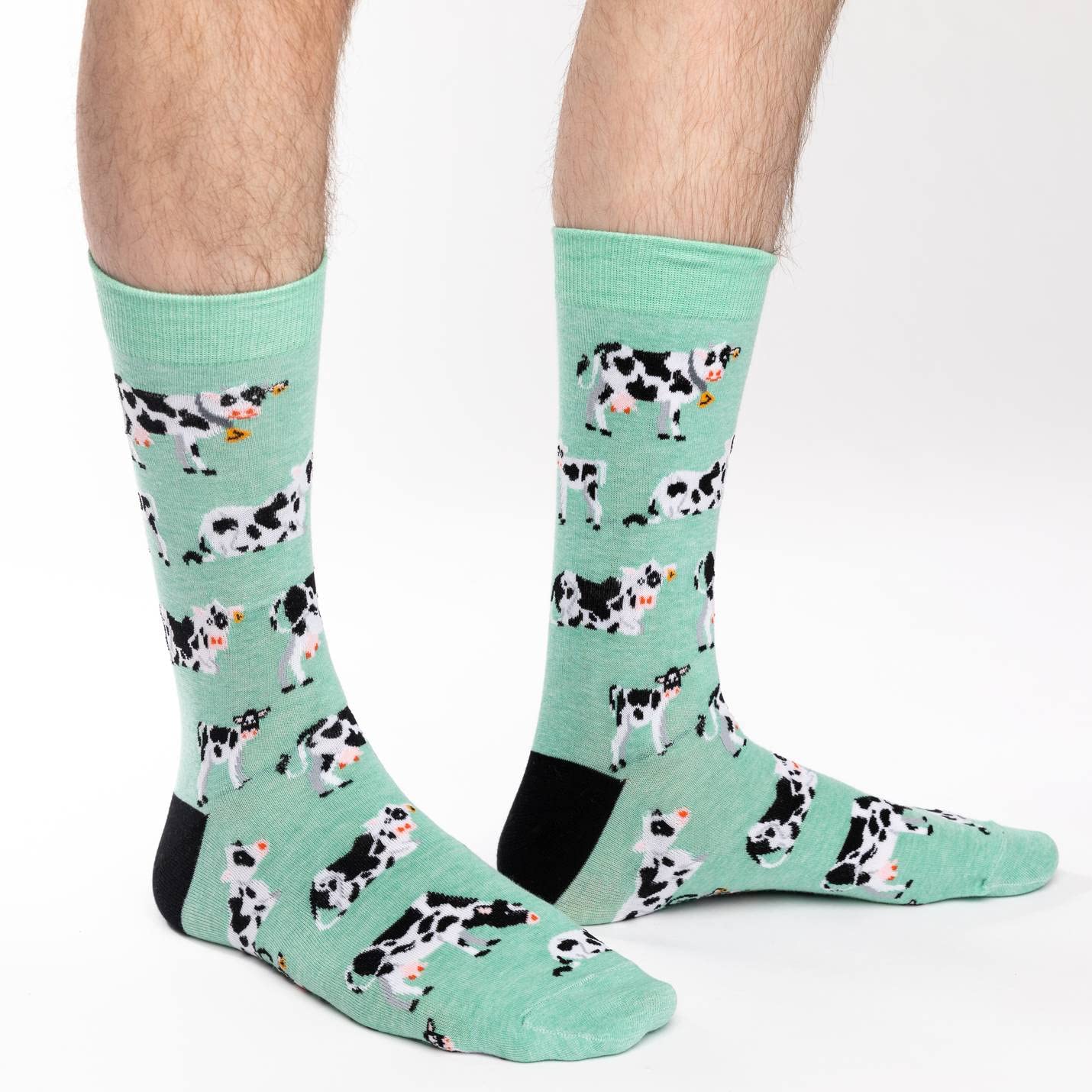 Close-up of a Good Luck Sock's vibrant, quirky pattern showcasing its detailed design.
