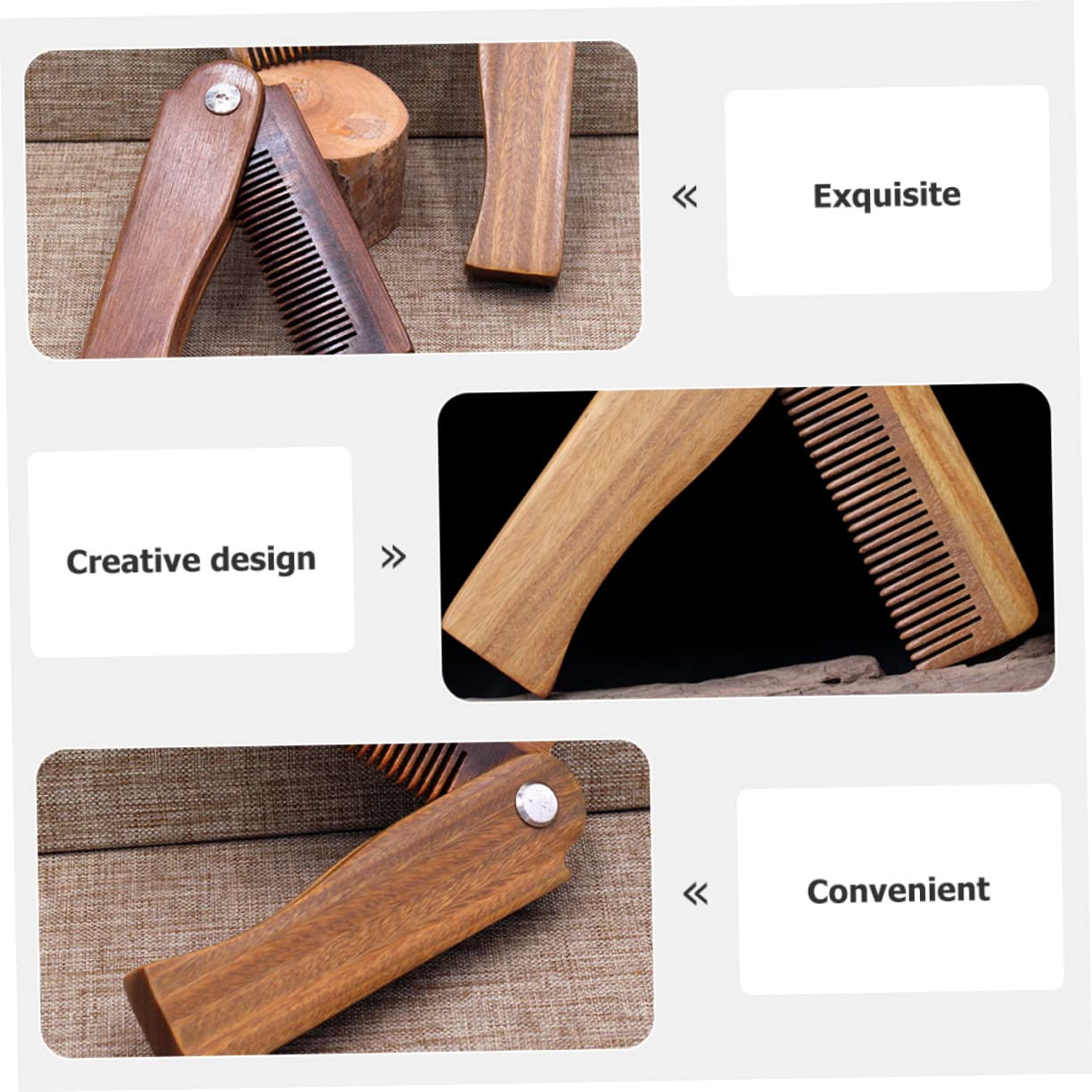 Beavorty 3 Juegos De Peines Para Barba Peines De Viaje Para Bigote Para Hombres Para Hombres Esponja De Baño Para Pieles Sensibles Cepillo De Pan De Bolsillo Peine Para