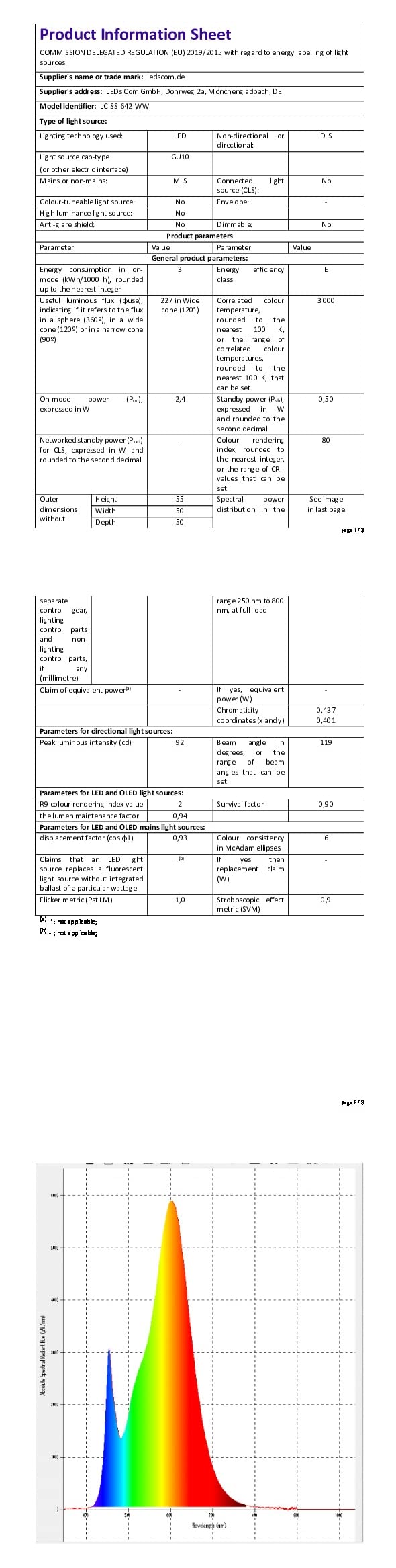 ledscom.de 2x Klemmleuchte WAIKA mit Schwanenhals und Schalter schwarz matt, inkl. GU10 LED Lampe (warmweiß, 2,339W, 227lm, 110°)