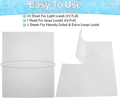 Miniatura 3 de Hojas de detergente para ropa (120 hojas grandes) con aroma a lino fresco, sin jarra de plástico, nueva tecnología sin líquidos, livianas, fáciles