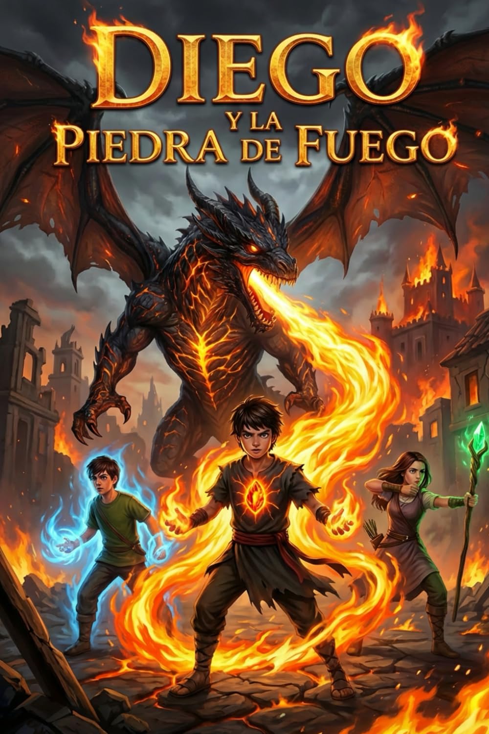 Diego y la Piedra de Fuego: Una Aventura de amistad, magia y dragones