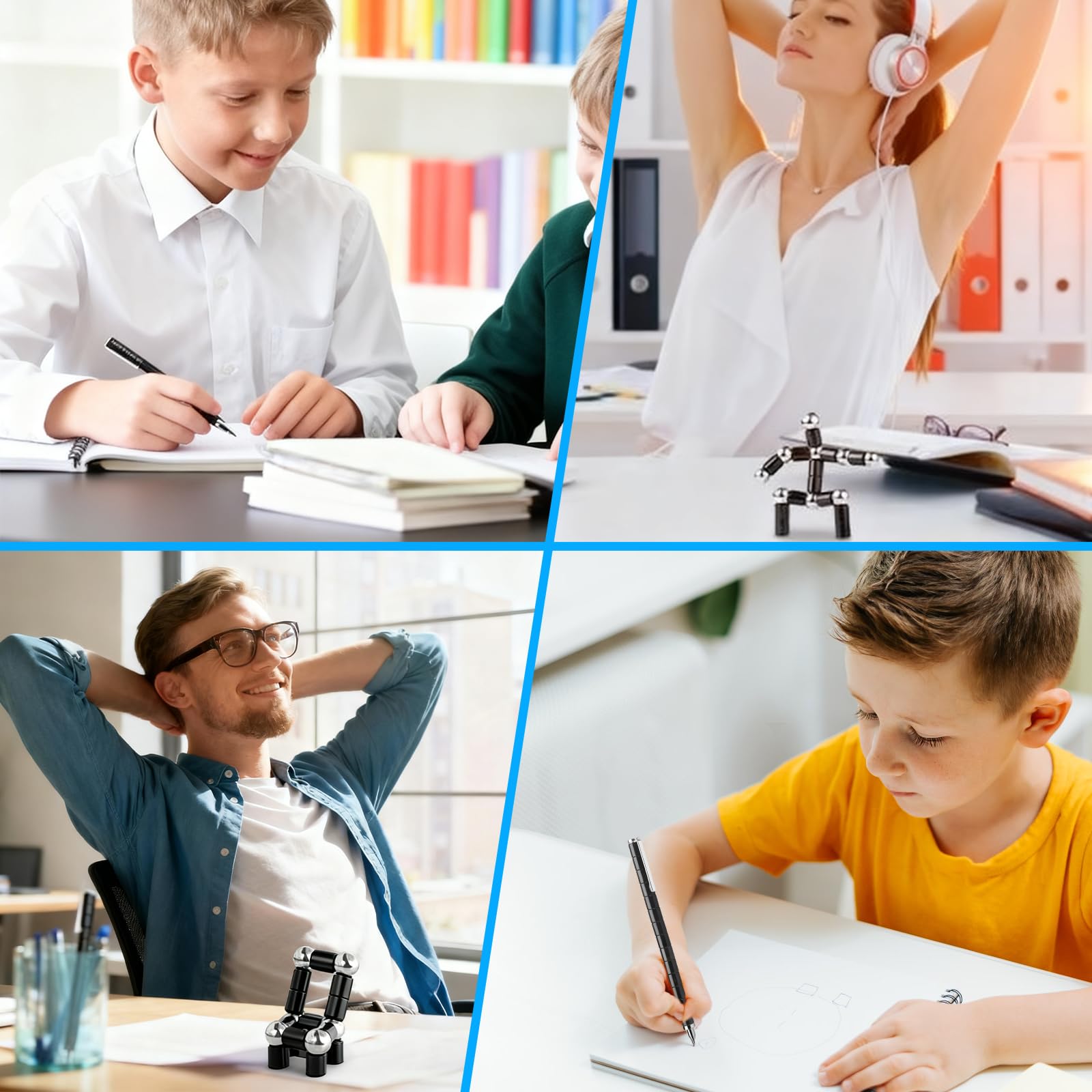 Penna Magnetica, Penna Antistress con Biglie Magnetiche, Gioco Sensoriale per Ansia e Concentrazione, Idee Regalo Ragazzo 15 14 13 Anni Creativo, Regalo Originale Per Adolescenti e Adulti