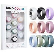 10 Pack Silicone Ring Covers Compatible with Oura Ring Gen 4 & Ring 3 Horizon/Heritage, Slim Protective Smart Ring Protectors in Morandi Colors for Women Men, S for 4/5/6/7/8/9