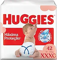 Fralda Descartável Huggies Máxima Proteção Tamanho XXXL 42 unidades – Nova Supreme Care fralda aberta com tecnologia Xtra-Flex, canais em X que se adaptam aos movimentos, máxima proteção (embalagem pode variar)
