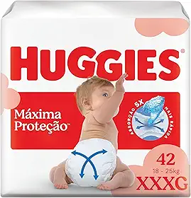Fralda Descartável Huggies Máxima Proteção Tamanho XXXL 42 unidades – Nova Supreme Care fralda aberta com tecnologia Xtra-Flex, canais em X que se adaptam aos movimentos, máxima proteção (embalagem pode variar)