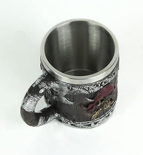 Miniatura 4 de Things2Die4 Everspring Import - Taza de calavera pirata con bandana roja, 4 pulgadas