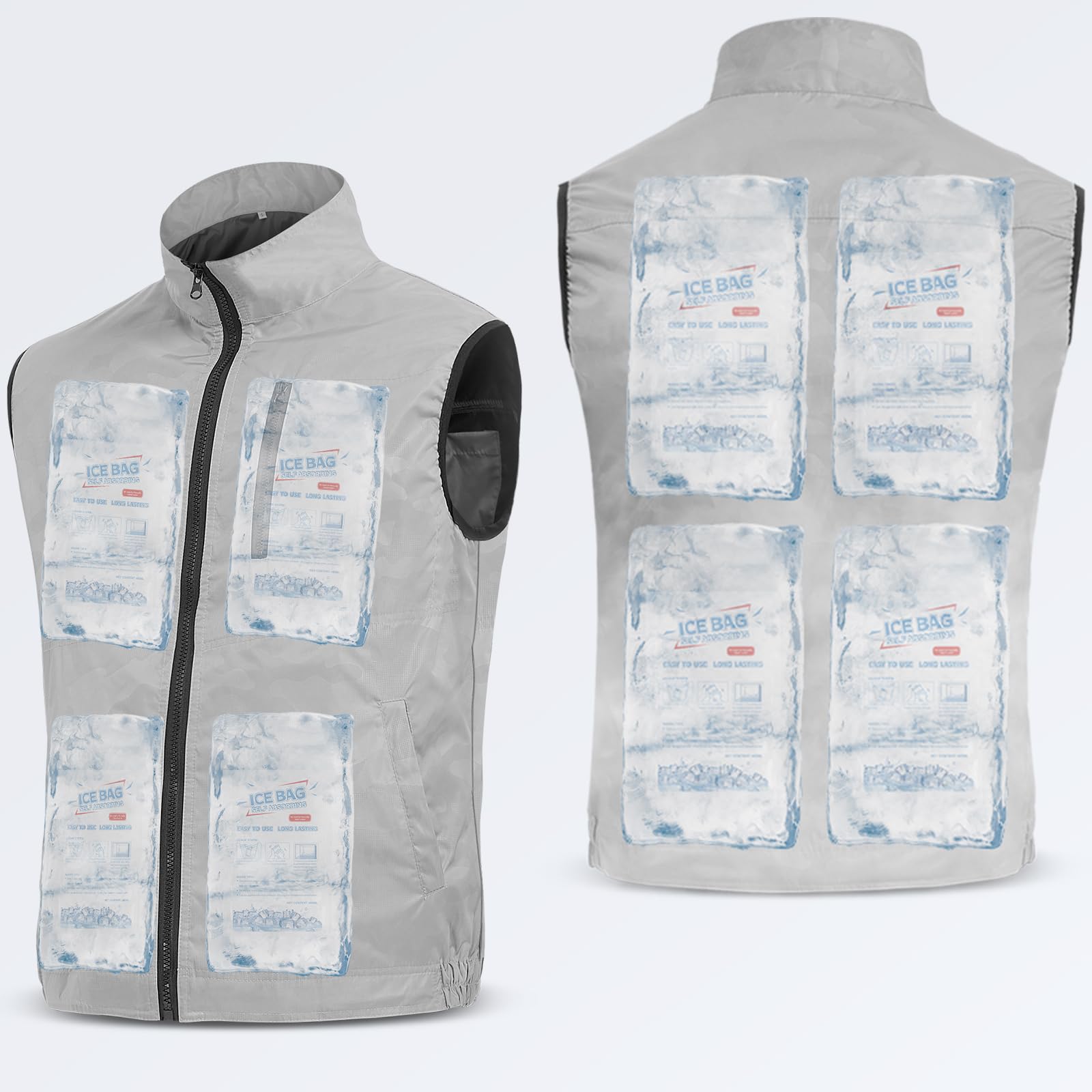 Gilet de refroidissement pour homme et femme - Gilet de glace pour le travail en plein air par temps chaud - Gilet rafraîchissant d'été