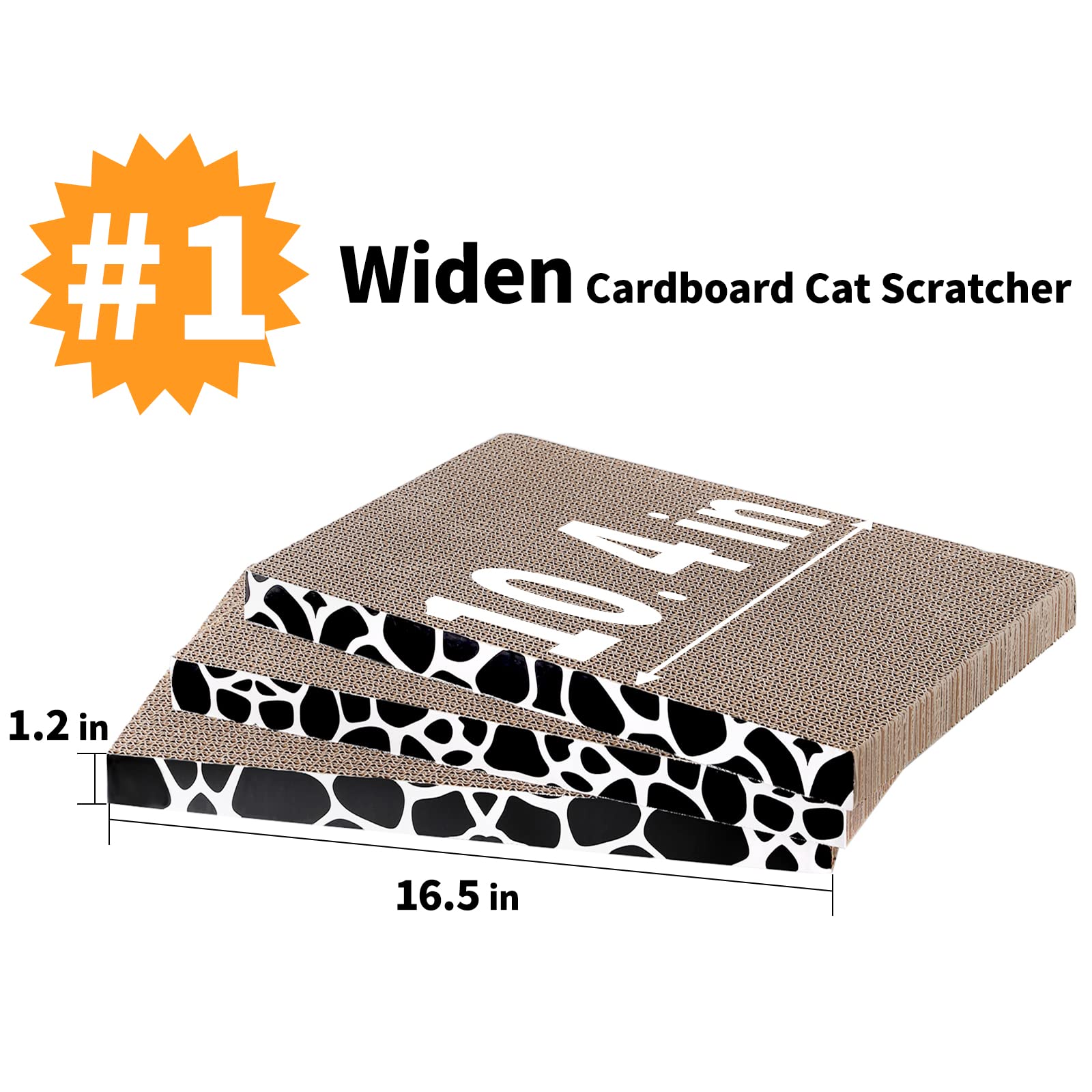 FUKUMARU Graffiatri per gatti, 3 pezzi, reversibili per gatti ¨C Grattacielo ondulato per gatti piccoli, medi e grandi, pigri