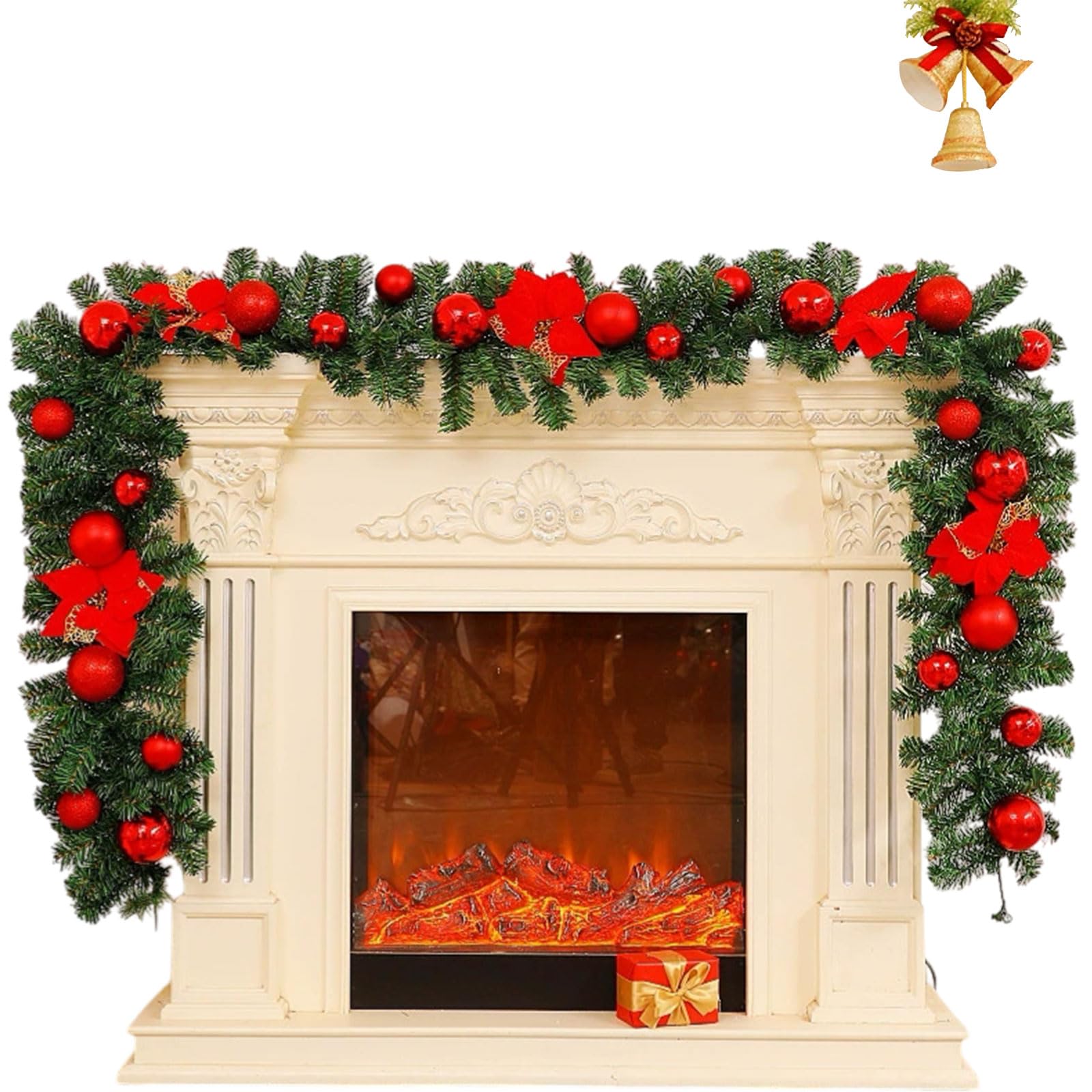 Guirlande artificielle sans perte d'épines pour décoration escalier