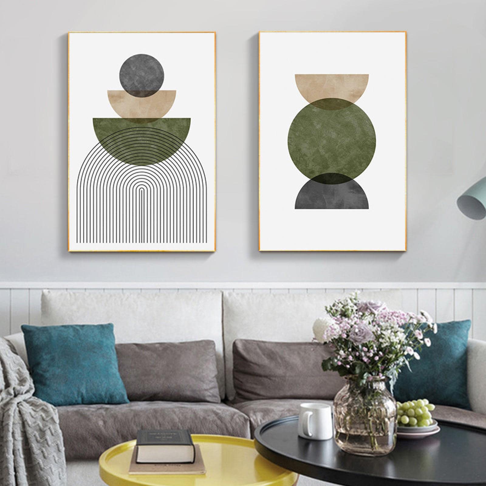 Olive vert aquarelle peintures impressions sur toile décor maison - 8