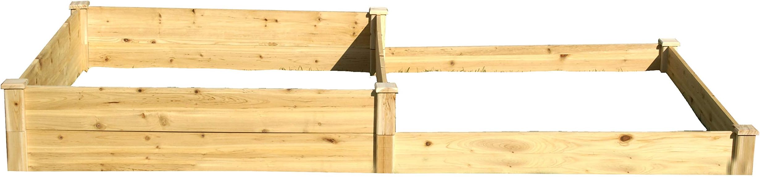 One 48" W x 48" L x 5.5" H and One 48" W x 96" L x 5.5" H Fir Wood Raised Garden Beds