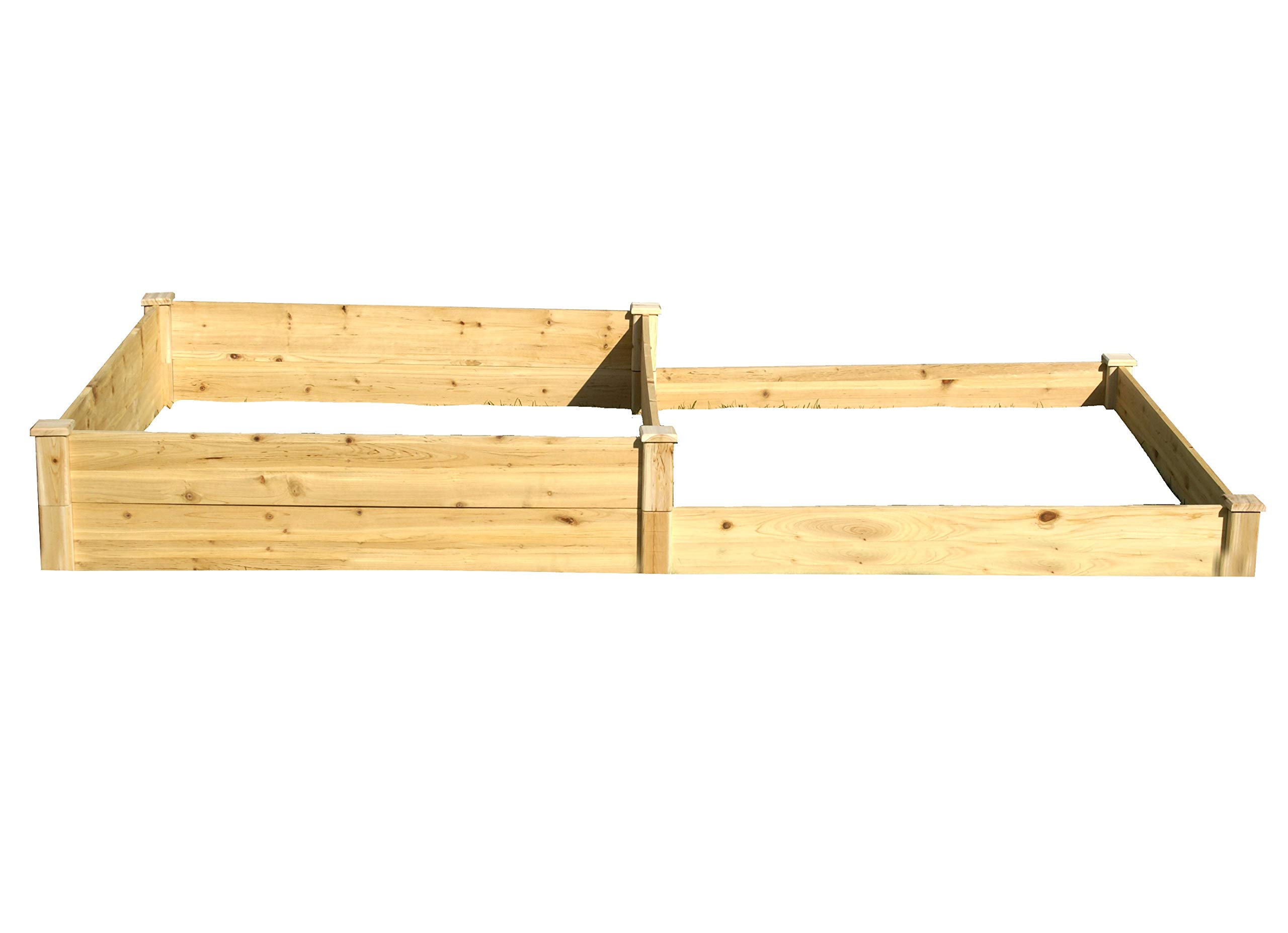 One 48" W x 48" L x 5.5" H and One 48" W x 96" L x 5.5" H Fir Wood Raised Garden Beds