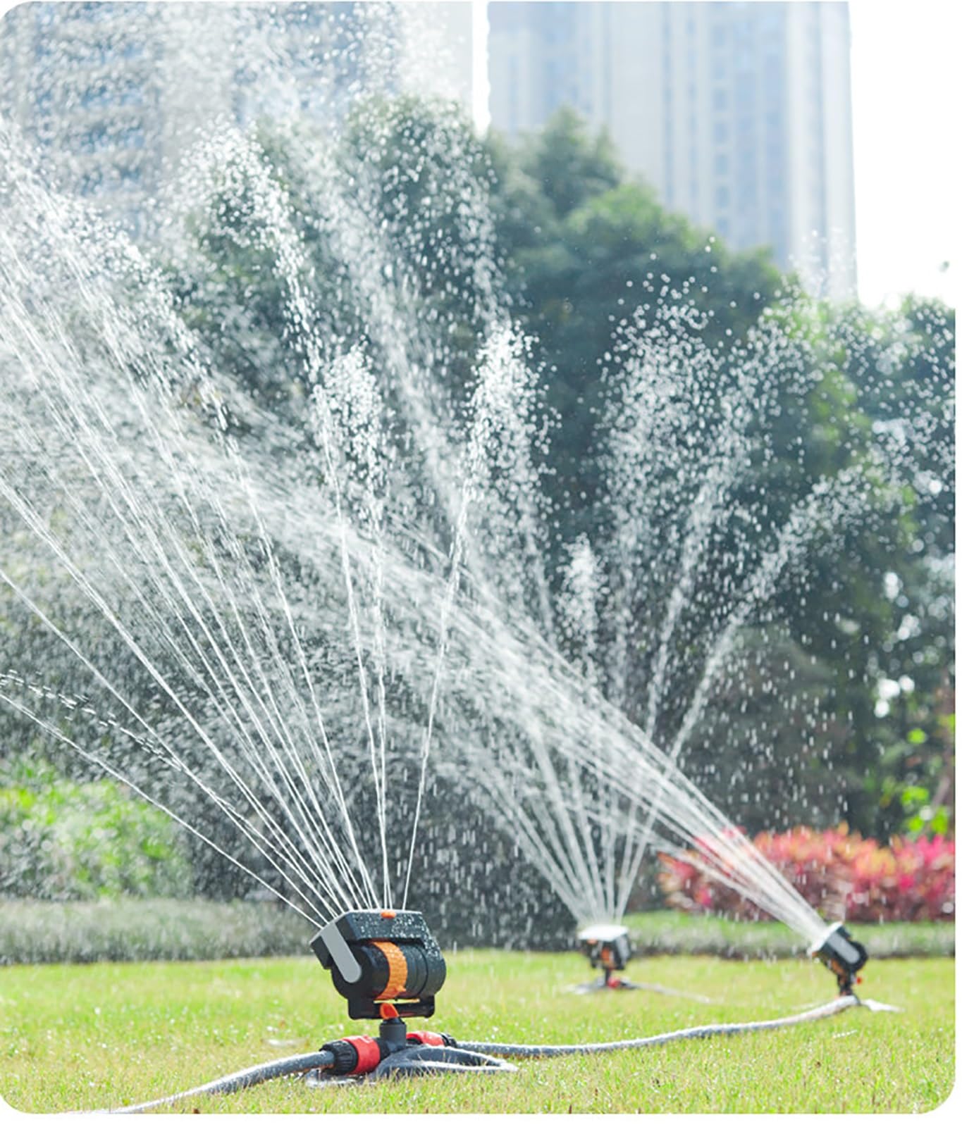 Irrigatore a 360° per cortile, irrigazione giardino prato, sistema automatico Covers135m2 ft collegamento tubo