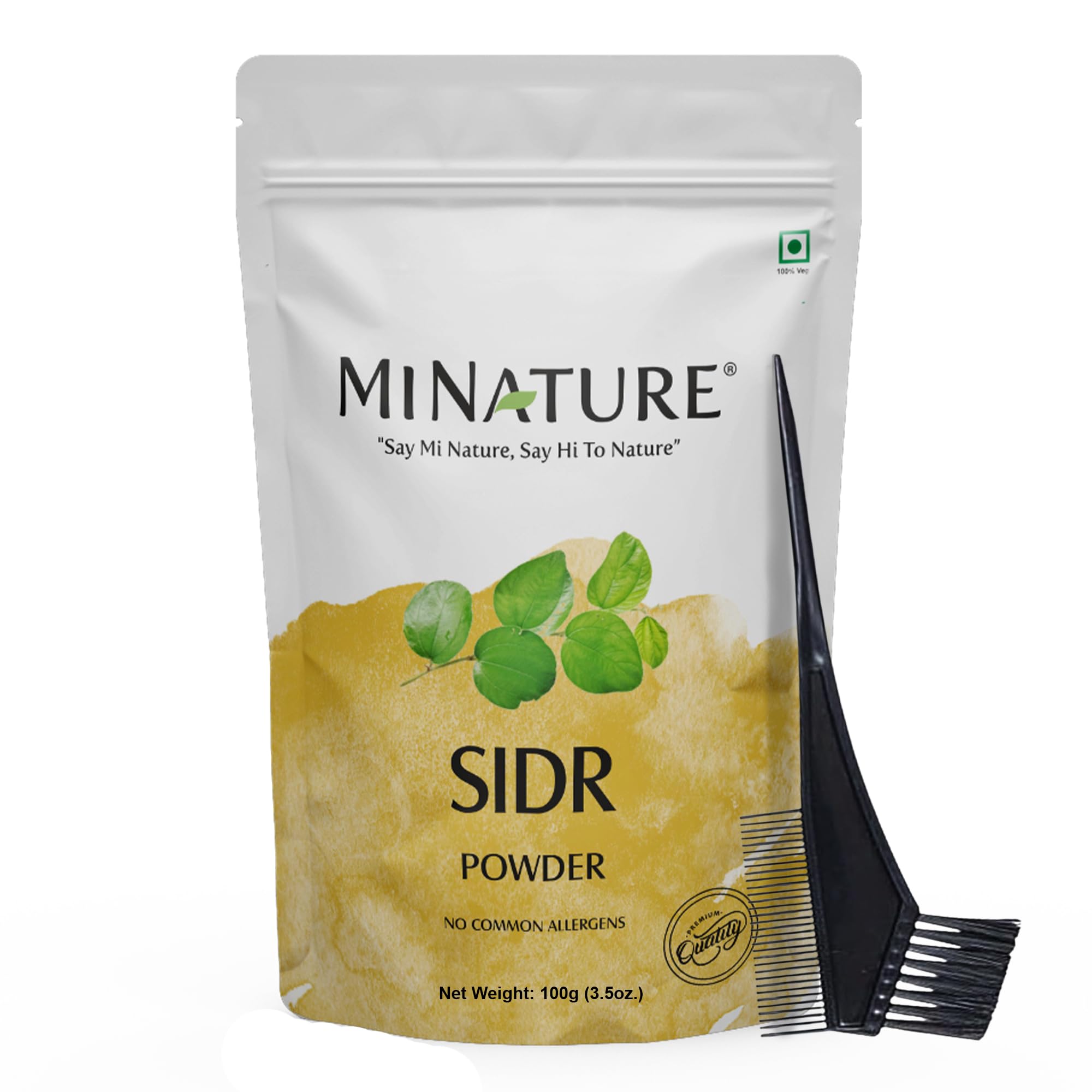 Mi Nature Fresh Sidr Leaves Powder 100g(3.5oz) With Applicator| Natural Deep Cleansing & Conditioning Herb for Hair Care| Traditional Herbal Cleanser |Plant-based Source of Mucilages and Saponins-image-17