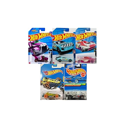 Hot Wheels Treasure Hunt 5-Pack, Lot of 5 Random/Assorted/Mystery Treasure Hunt Vehicles, 1:64 Scale Diecast (No Duplicates)