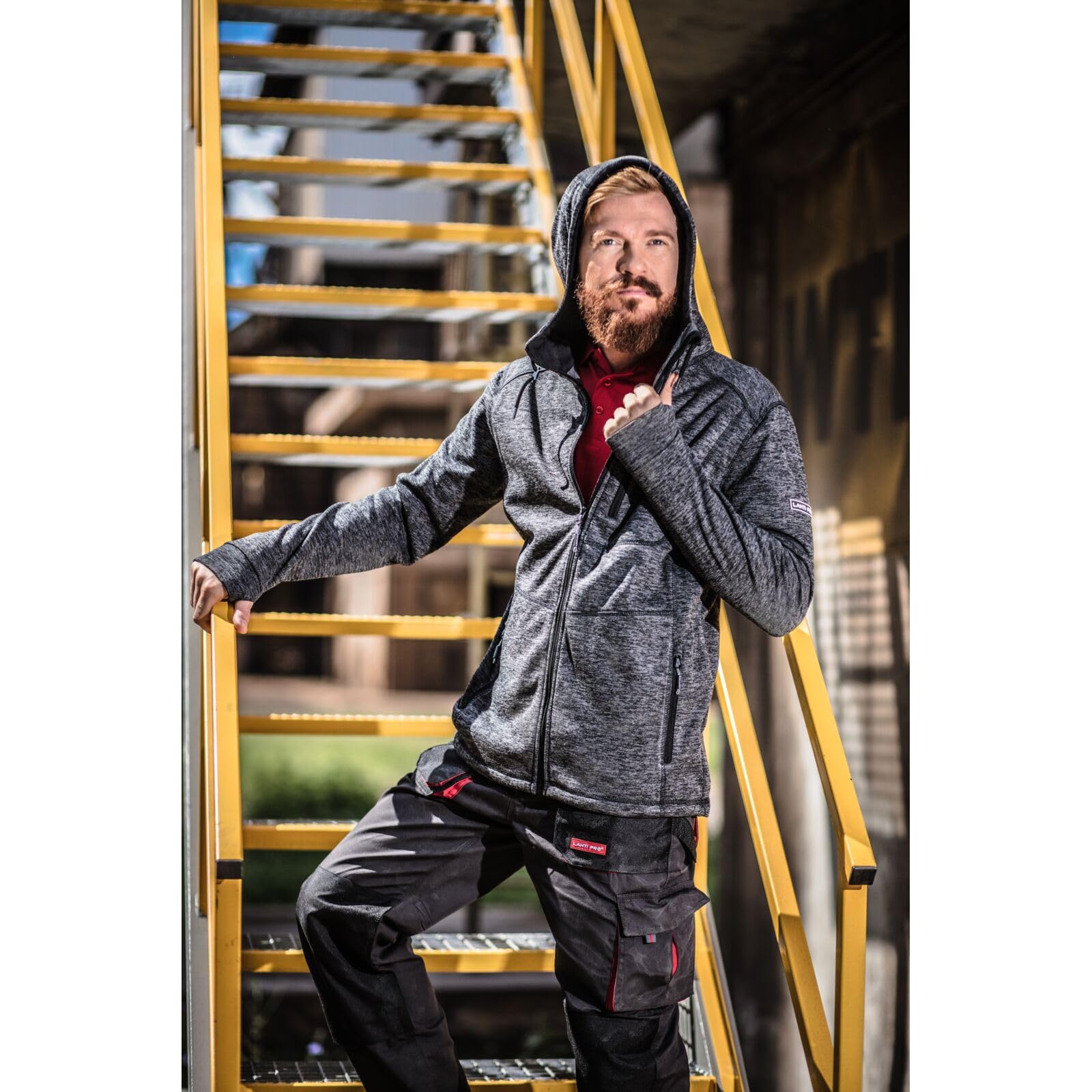 LAHTI PRO Bundhose Trabajo para Hombre Cargo, pantalón de Seguridad, Negro PN-EN ISO 13688, Talla, Schwarz, Größe 54