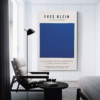 アートポスター イヴ・クライン エキシビジョンポスター Amazon.co.jp: イヴ・クライン・ブルー・ポスター イヴ