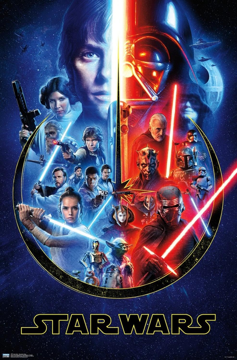 Amazon.com: Star Wars: Saga - Skywalker Saga Wall Poster, 19L