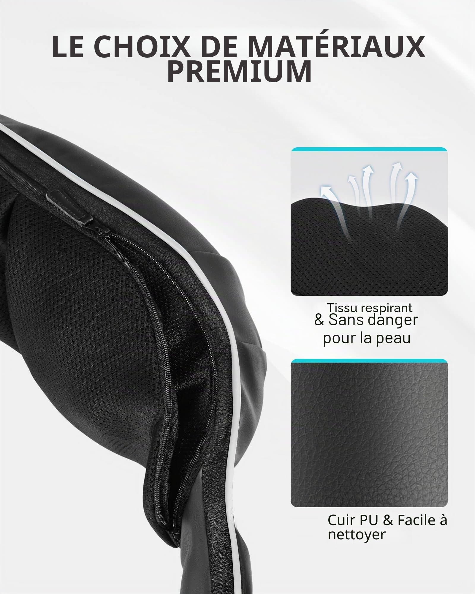 ALLJOY Masseur Cervical, Massage Dos et Cou Épaules avec Chauffage,Appareil de Massage Shiatsu Électrique avec Sac de Rangement,3D-rotation Vitesse Réglable, Cadeaux pour Meres Papa Femme Homme,Noir