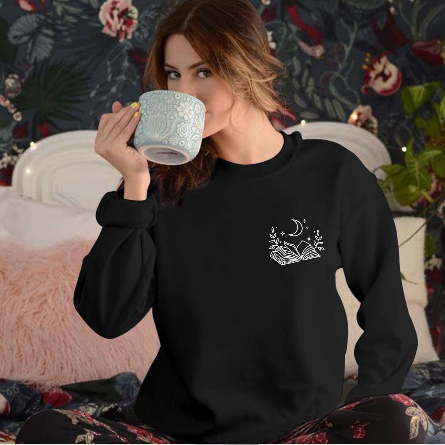 Book Sweatshirts for Women Read Books Be Kind Stay Weird Graphic Sweatshirt Bookish Bookworm Gifts Reading Hoodie - Image 4