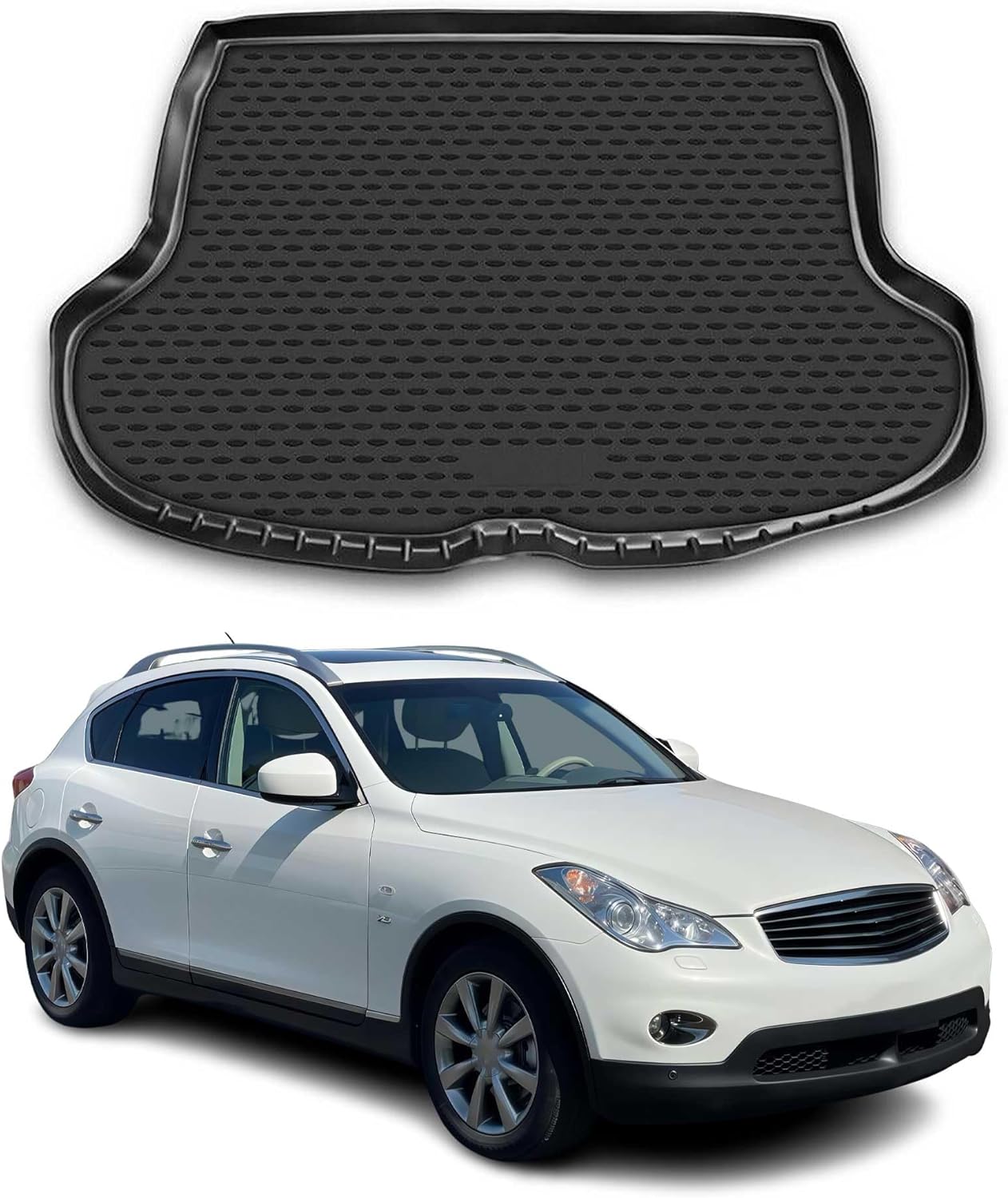 OMAC Cargo Mats Liner for Infiniti QX50 2014-2017 Waterproof TPE Black