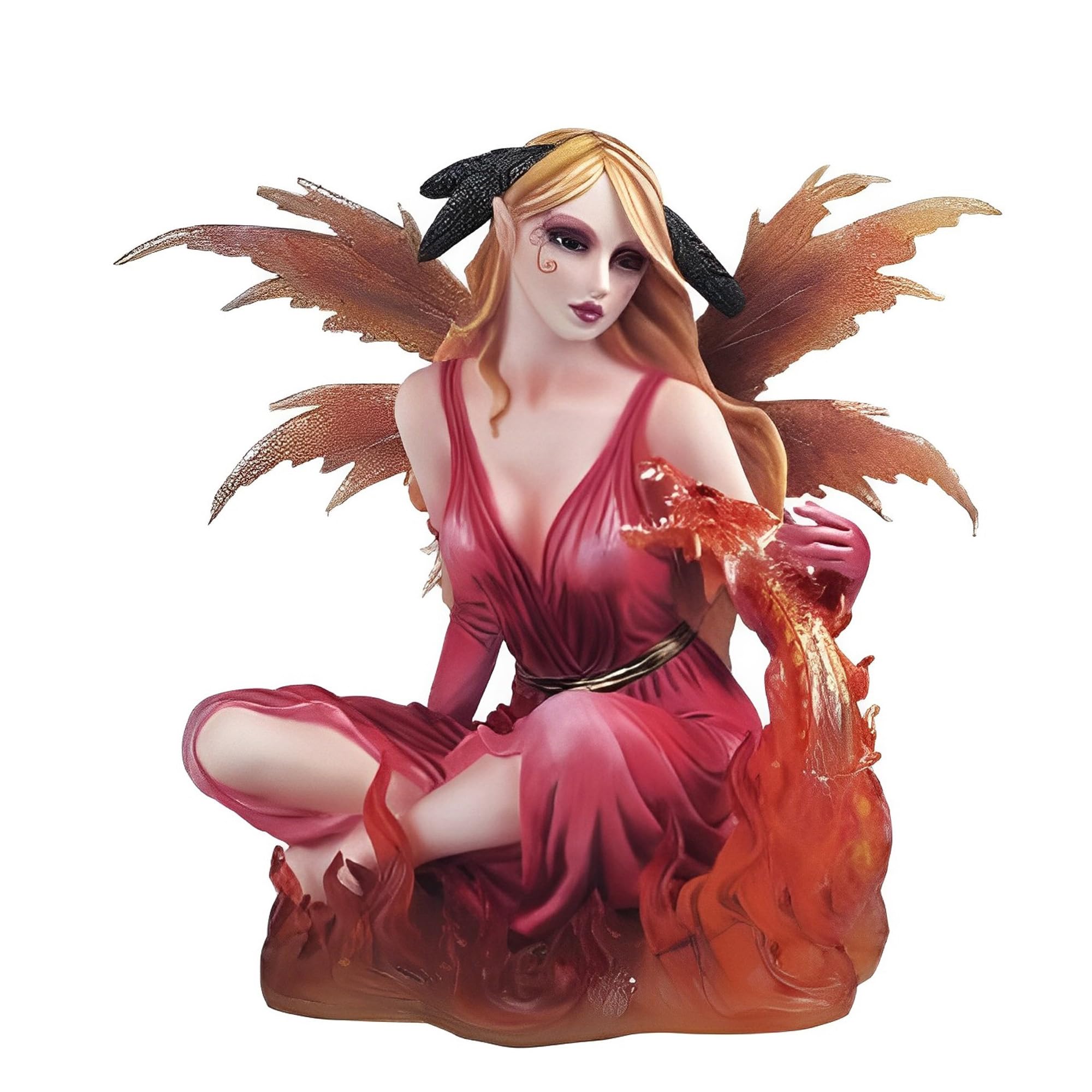 Statue de fée de feu avec dragon, cadeau idéal de pendaison de crémaillère