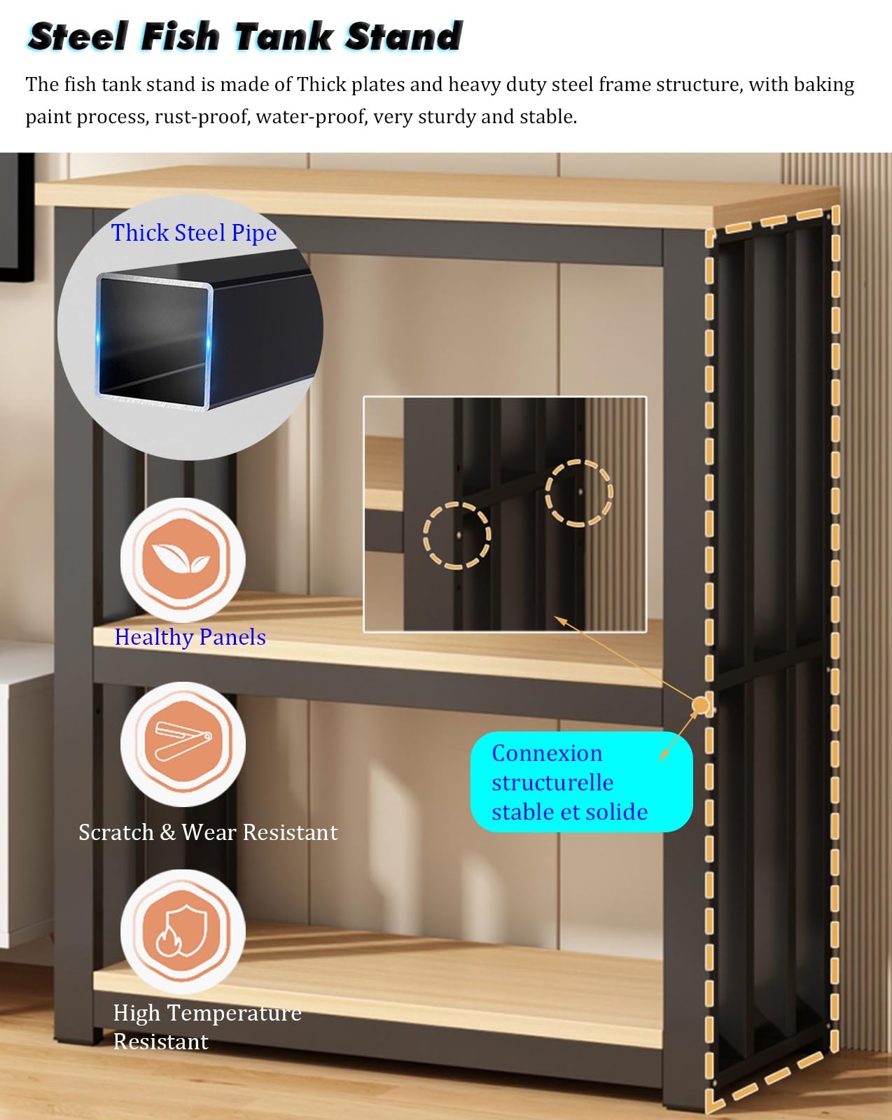 Cabinet 120 Mobile Supporto Per Acquari In Legno 120x50x80h - Aqpet